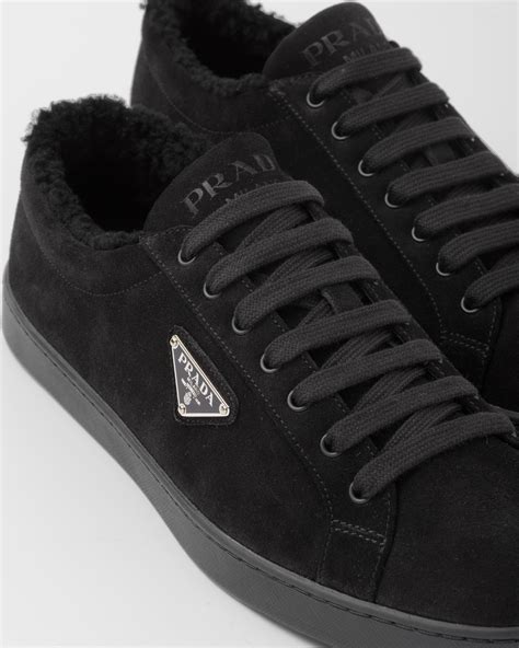 prada suede sneakers.